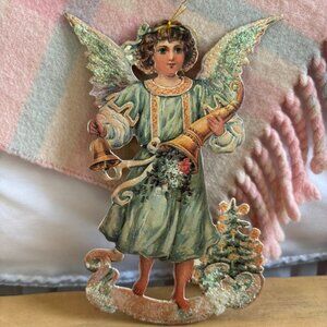 Vintage 1986 Christmas Reproductions Die-Cut Ornaments Victorian Angels